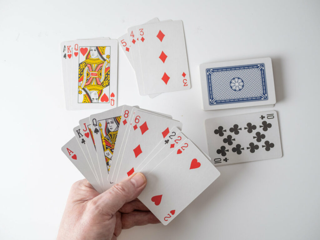 Hand playing with Standard 52-card deck
